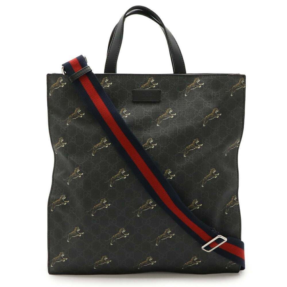 GUCCI Black Leather Shoulder Bag